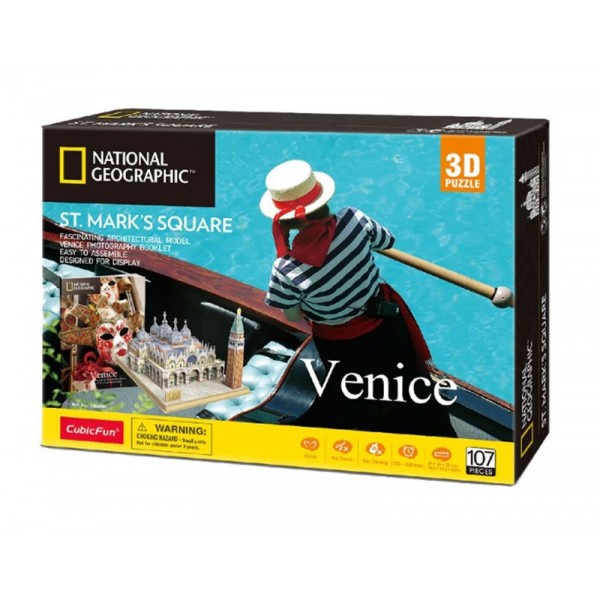 Puzzle NG 3D Place Saint-Marc Venise Cubic Fun 107 pièces