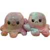 Peluche Octopus Double Face rose 19cm