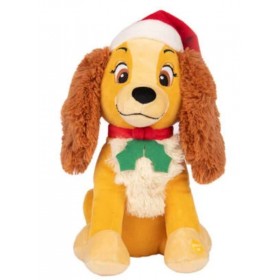 Peluche Disney Noel Lady 28cm avec son