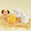 Peluches Mini Ferme - Chat, Chien, Mouton, Poussin