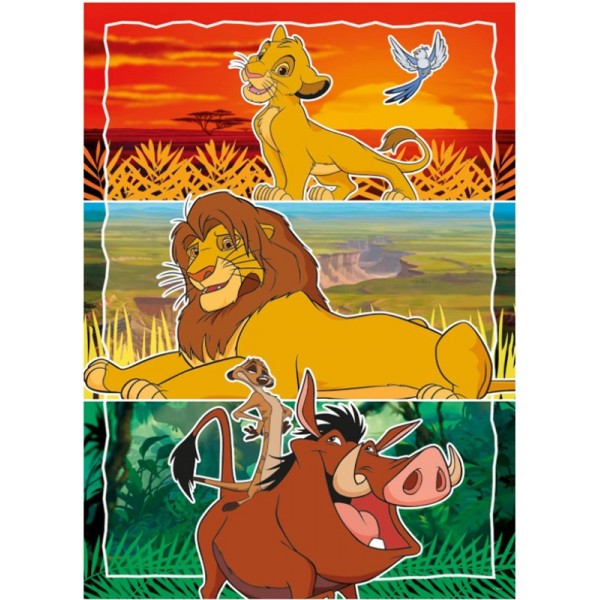 Puzzle Disney 3x48 pièces Supercolor 32x22cm