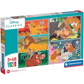 Puzzle Disney 3x48 pièces Supercolor 32x22cm
