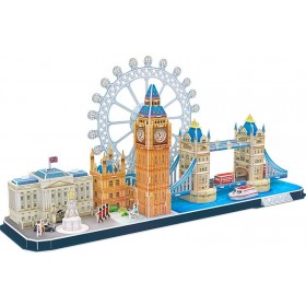 Puzzle 3D City Line London LED 107 pièces Cubic Fun