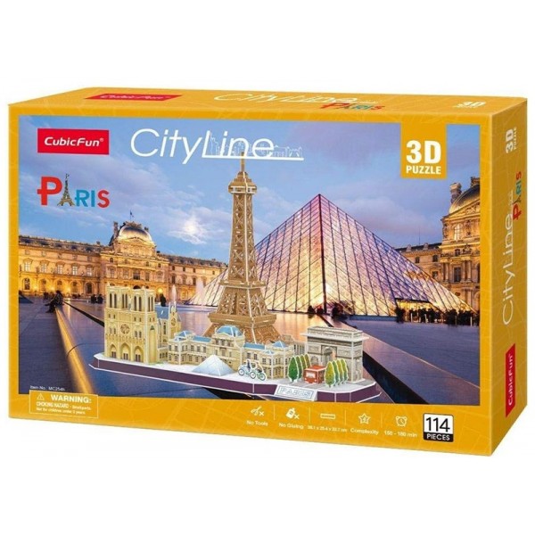 Puzzle 3D City Line Paris 114 Pièces Cubic Fun