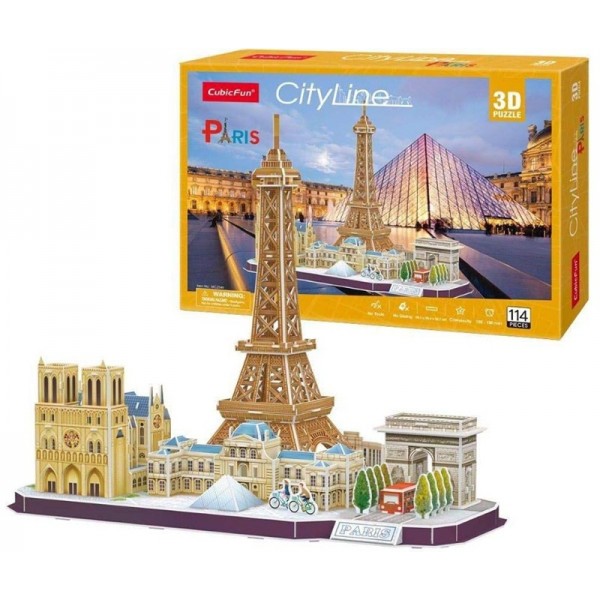 Puzzle 3D City Line Paris 114 Pièces Cubic Fun