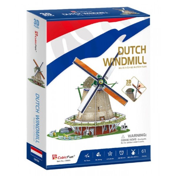 Puzzle 3D Moulin Hollandais Cubic Fun