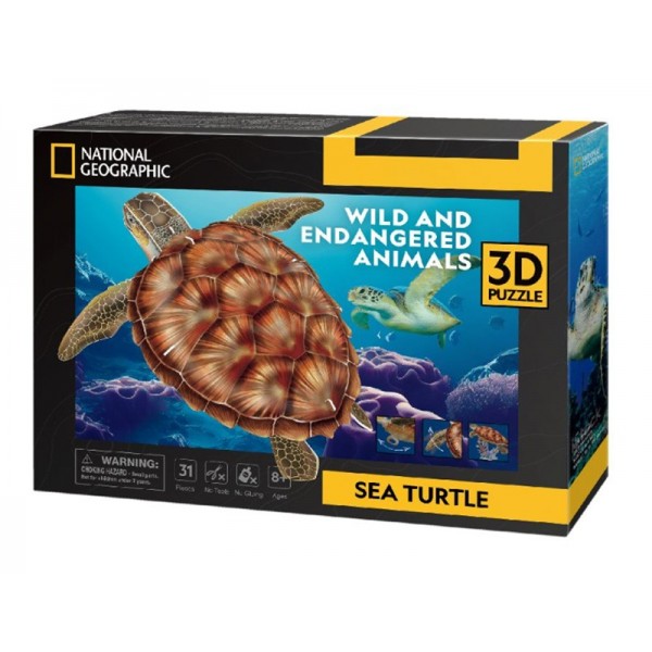 Puzzle 3D NG Tortue de Mer Cubic Fun 31 Pièces