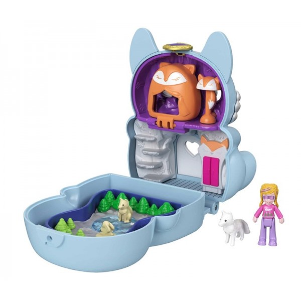 Polly Pocket - Coffret Renard Des Neiges avec Figurines et Accessoires