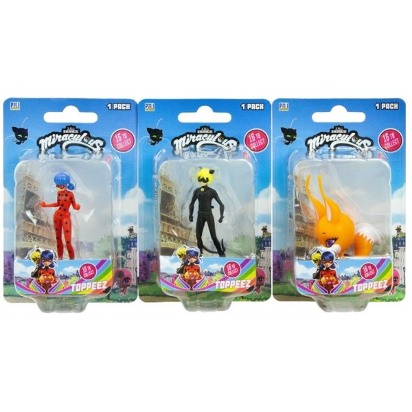 Lot de 12 Figurines Miraculous Topeez