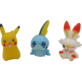3 Figurines Pokemon Pikachu Sobble Flambino