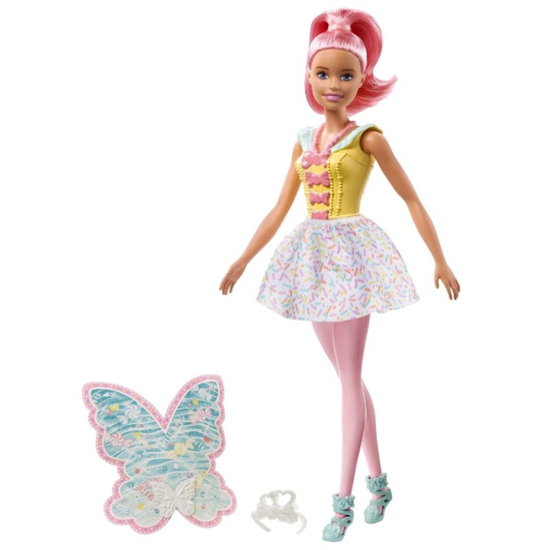 Poupée Barbie Dreamtopia Poupée Fée avec Cheveux Roses