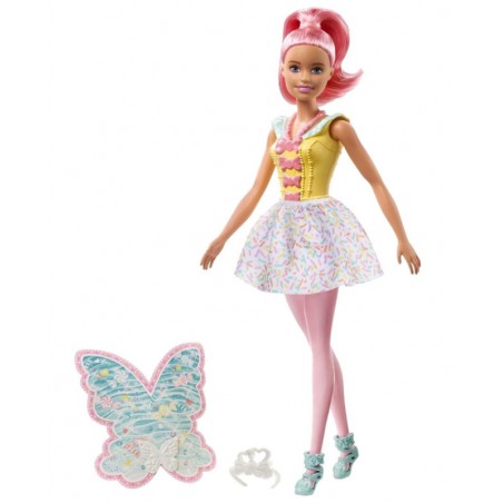 Poupée Barbie Dreamtopia Fée Candy aux Cheveux Roses