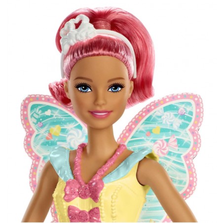 Poupée Barbie Dreamtopia Fée Candy aux Cheveux Roses