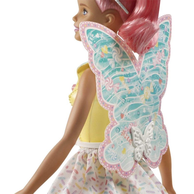 Poupée Barbie Dreamtopia Fée Candy aux Cheveux Roses