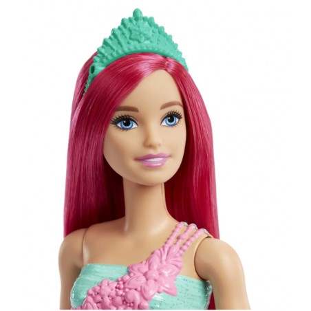 Barbie Dreamtopia Princesse aux Cheveux Rose Foncé