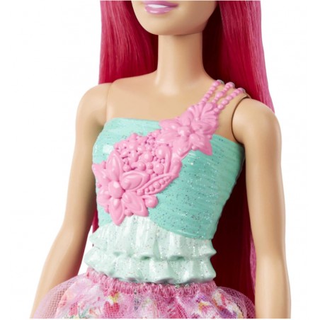Poupée Barbie Dreamtopia Princesse aux Cheveux Rose Foncé