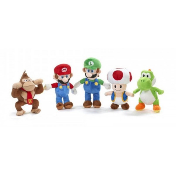 Peluches Super Mario 20 à 22cm - Lot de 5