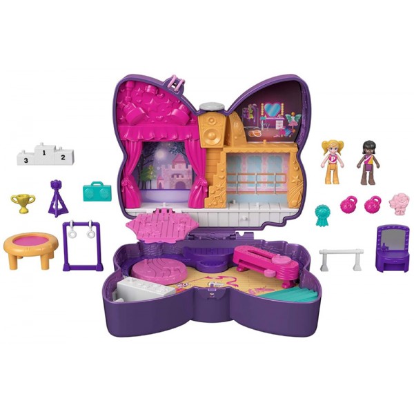 Polly Pocket - Coffret Scène Pailletée avec Surprises et Accessoires