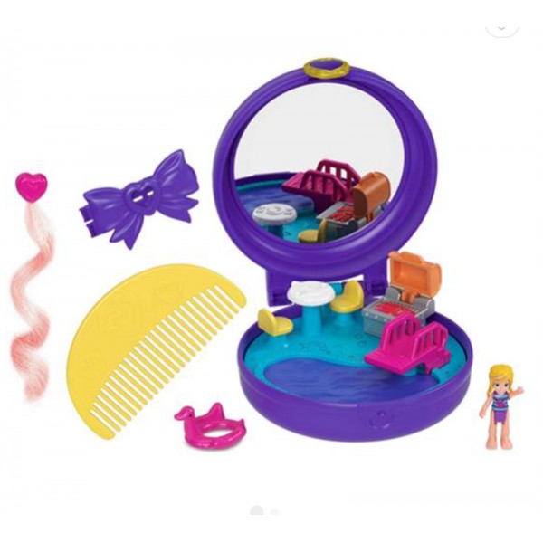 Polly Pocket - Coffret Piscine et Accessoires Cheveux