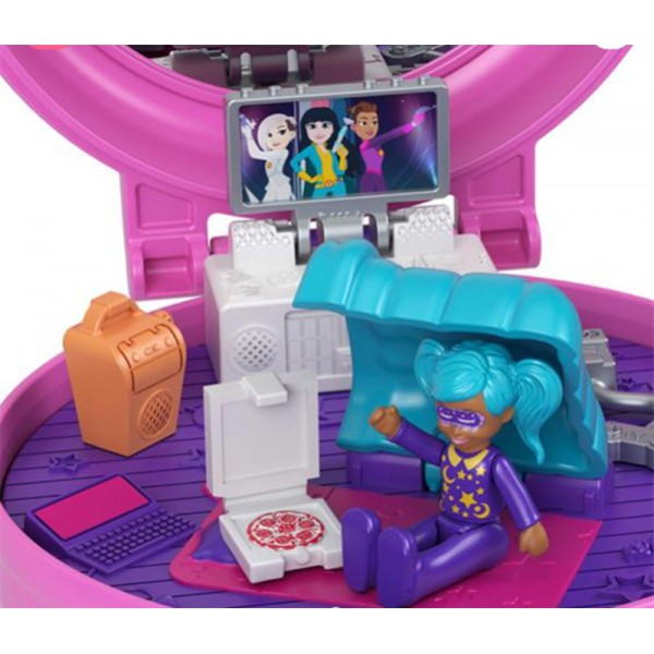 Polly Pocket - Coffret Soirée Pyjama et Accessoires Cheveux