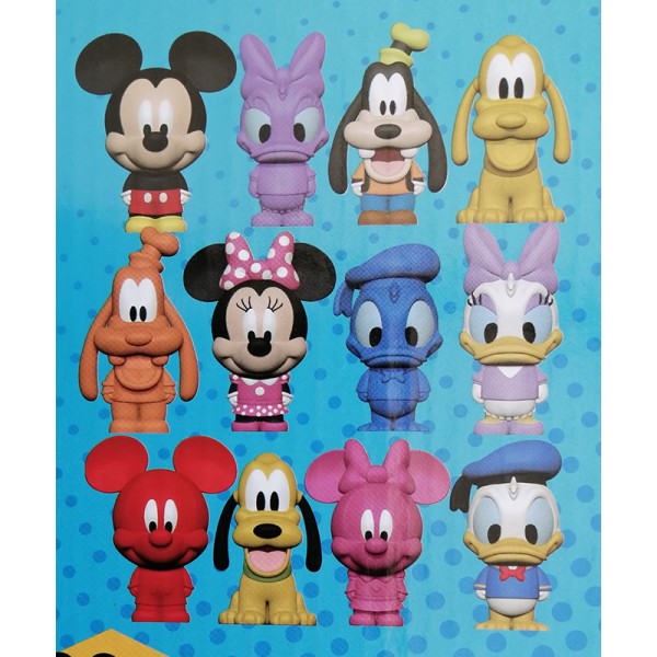 Puzzle Gomme Casse_Tête 3D Disney Mickey & Friends - Un personnage Aléatoire Multicolore ou Parfumé