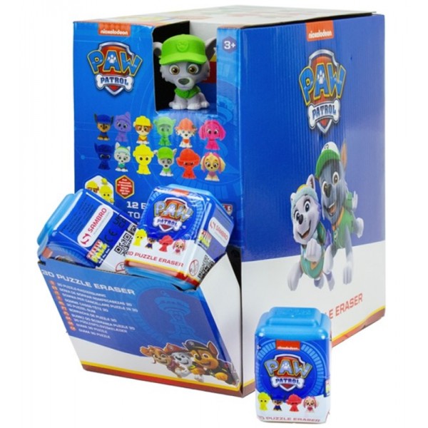 Puzzle Gomme Casse_Tête 3D Pat Patrouille - Un personnage Aléatoire Multicolore ou Parfumé