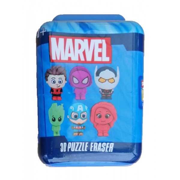 Puzzle Gomme Casse_Tête 3D Marvel - Un Personnage Aléatoire Multicolore ou Parfumé