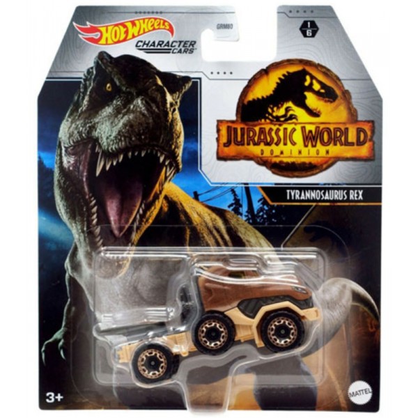 Hot Wheels Character Cars Jurassic World Tyrannosaurus Rex 9cm