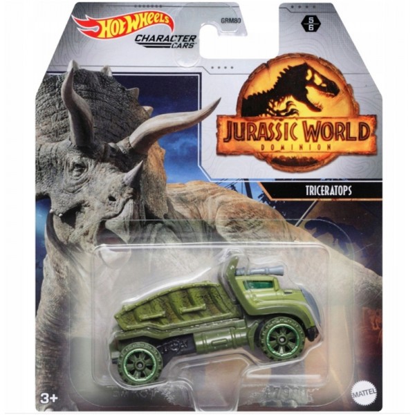 Hot Wheels Character Cars Jurassic World Triceratops