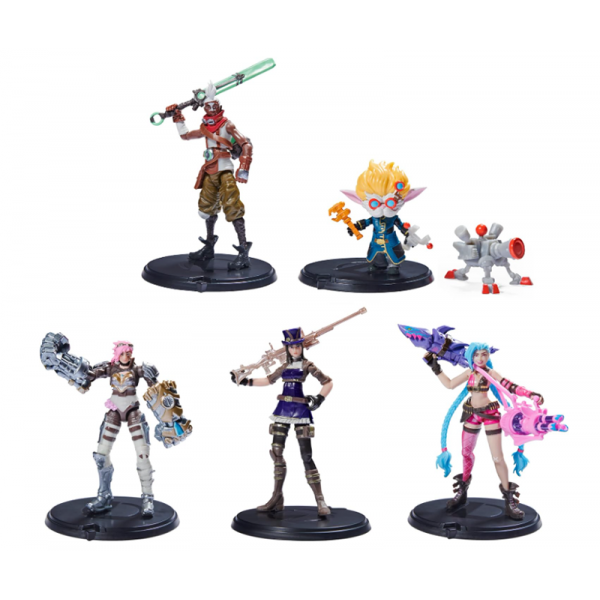 Coffret 5 Figurines League Of Legends Avec Accessoires