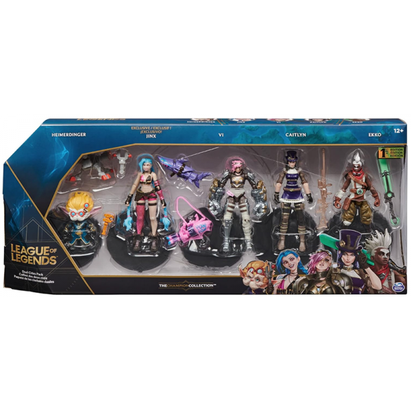 Coffret 5 Figurines League Of Legends Avec Accessoires