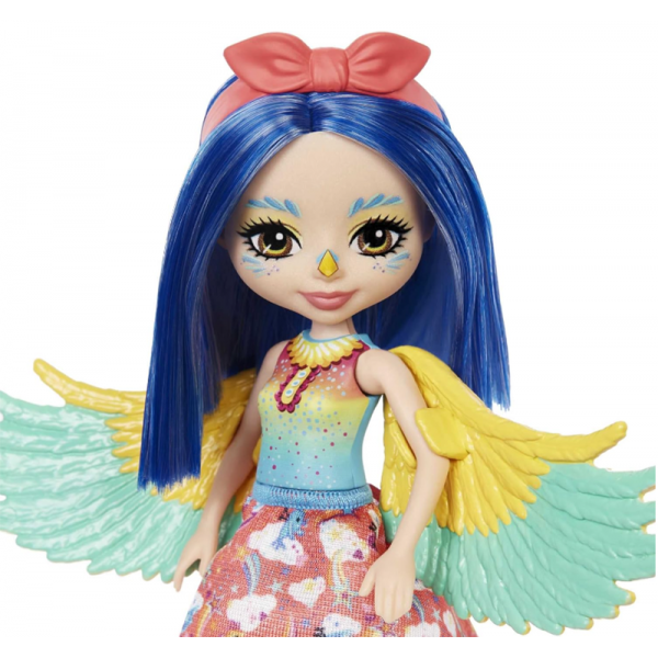 Poupée Enchantimals Prita Perroquet 15 cm et Figurine Flutter