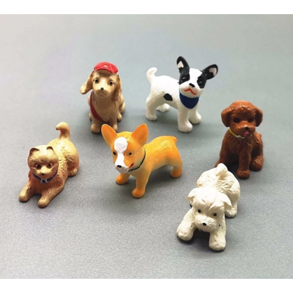 Figurines chiens - Lot de 6