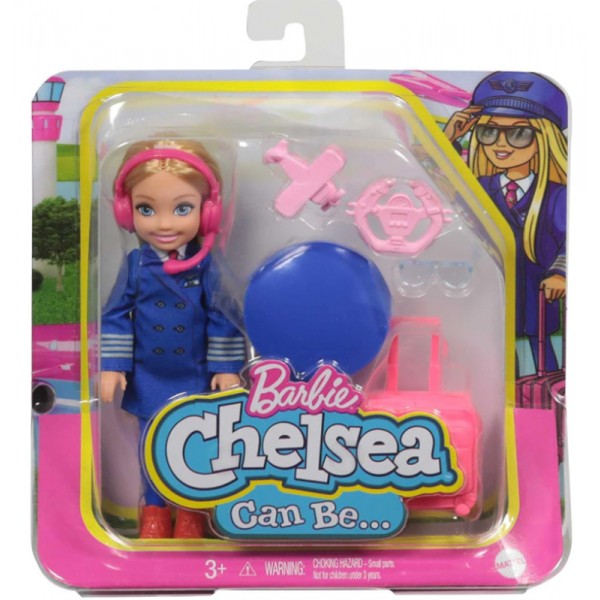Poupée Barbie Chelsea Pilote & Accessoires