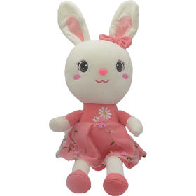 Peluche Lapin Kawaii rose 35 et 50cm