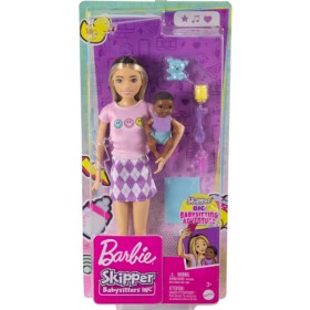 Coffret Poupée Barbie Skipper Avec Figurine Bébé et Accessoires