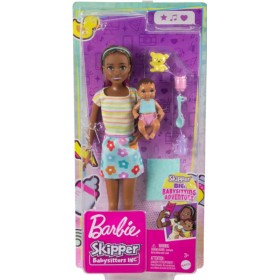 Poupée Barbie Skipper Baby Sitter Avec Bébé & Accessoires