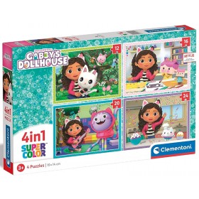 Puzzle 4-En-1 Gabby et La Maison Magique - Clementoni 21524