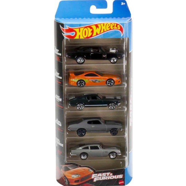 Hot Wheels Coffret 5 Véhicules Miniatures Fast & Furious