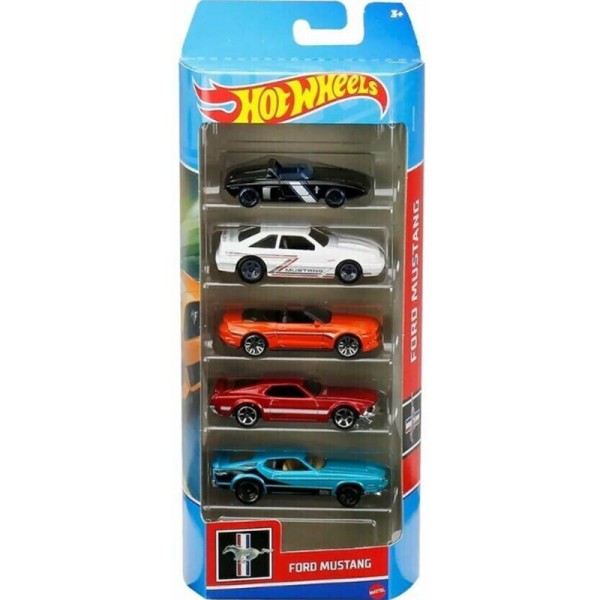 Hot Wheels Coffret 5 Véhicules Miniatures Ford Mustang