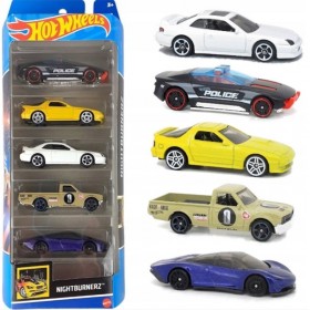 Hot Wheels Coffret 5 Véhicules Miniatures Nightburnerz