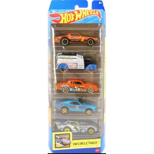 Hot Wheels Coffret 5 Véhicules Miniatures Circle Track