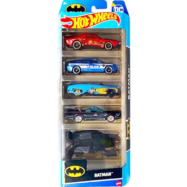 Hot Wheels Coffret 5 Véhicules Miniatures Batman