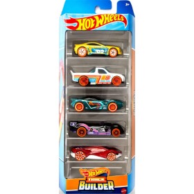 Hot Wheels Coffret 5 Véhicules Miniatures Track Builder