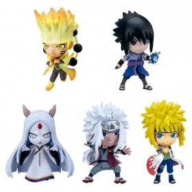 Figurines Naruto Shippuden Chibi Masters Bandai - Lot de 5