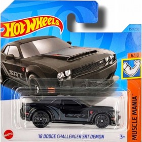 Hot Wheels Véhicule Miniature '18 Dodge Challenger SRT Demon - Muscle Mania