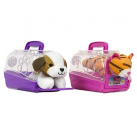 My Play House Pet Carry Case avec Peluche - Chien Chat au Choix