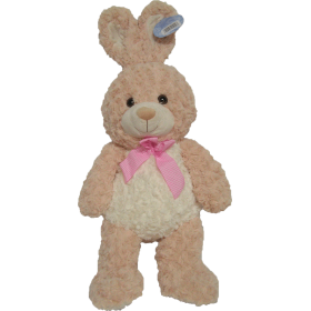 Peluche XXL Lapin Beige Rosé 77cm