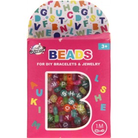 Set de Perles Fantaisie avec Fil - Alphabet sur ronds multicolores