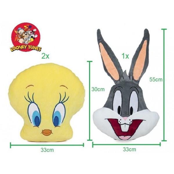 Peluche Coussin Looney Tunes Titi 30cm